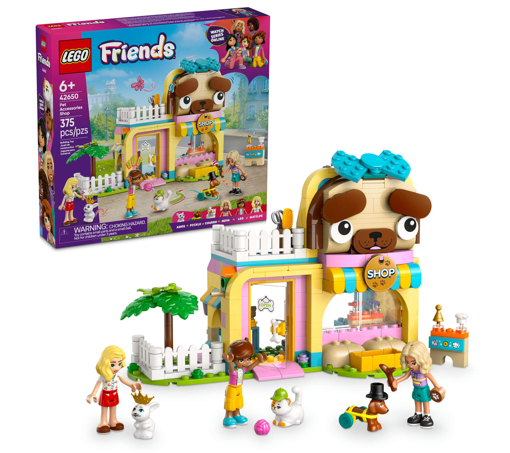 LEGO? Friends 375-Piece Pet Accessories Shop Toy Building Playset 42650