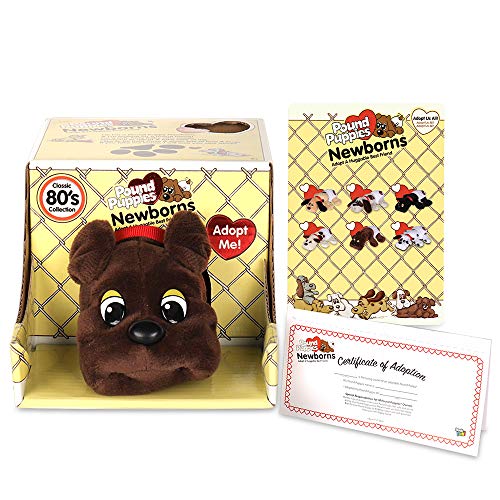 Pound Puppies Newborns Plush - Dark Brown Wave 1