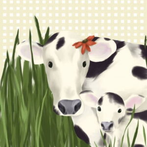 Oopsy Daisys Daisy & Dean Cow Canvas Wall Art ?C Farm Theme