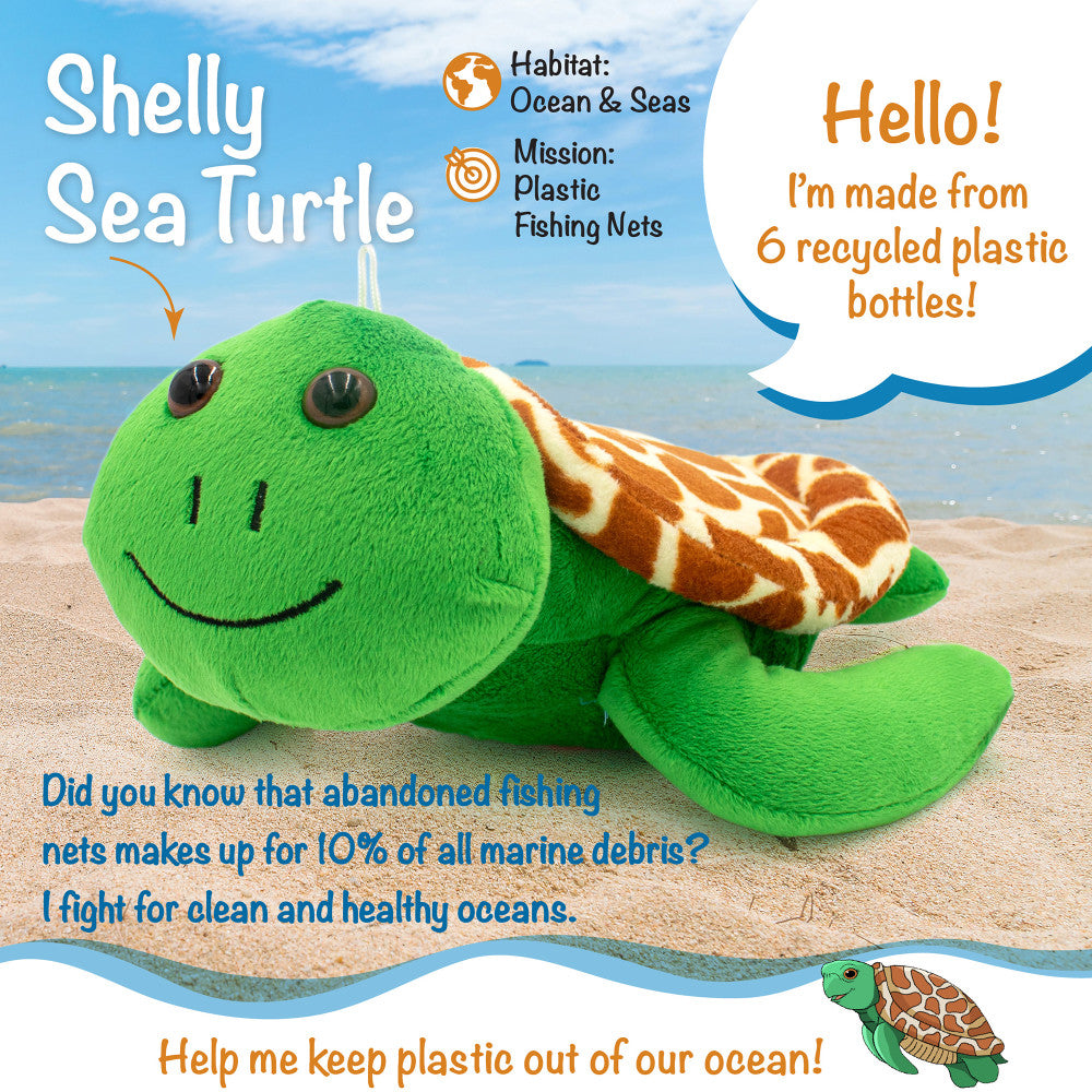 Shore Buddies Shelly the Sea Turtle 12 inch Interactive Plush Toy - Image 2