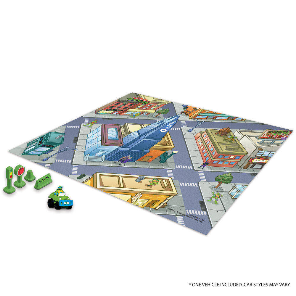 Imaginmat Deluxe TMNT Vibrant Playmat & Toy Car Adventure Zone - Image 2