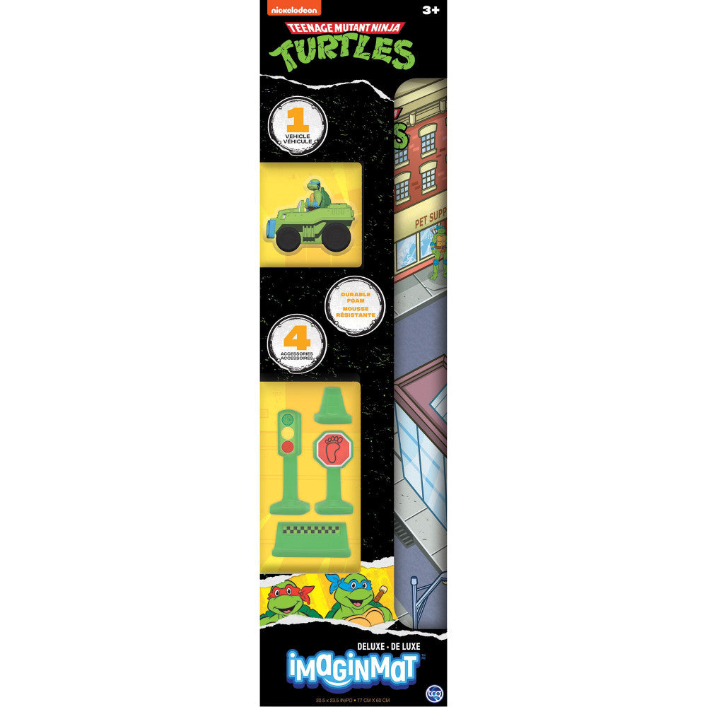Imaginmat Deluxe TMNT Vibrant Playmat & Toy Car Adventure Zone - Image 3