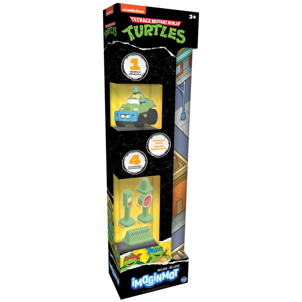 Imaginmat Deluxe TMNT Vibrant Playmat & Toy Car Adventure Zone - Image 5