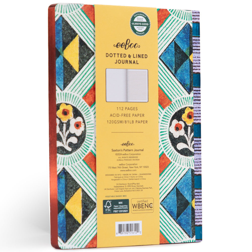 eeBoo Piece & Love Saxton's Gilded Journal - Colorful Hardcover Diary - Image 2