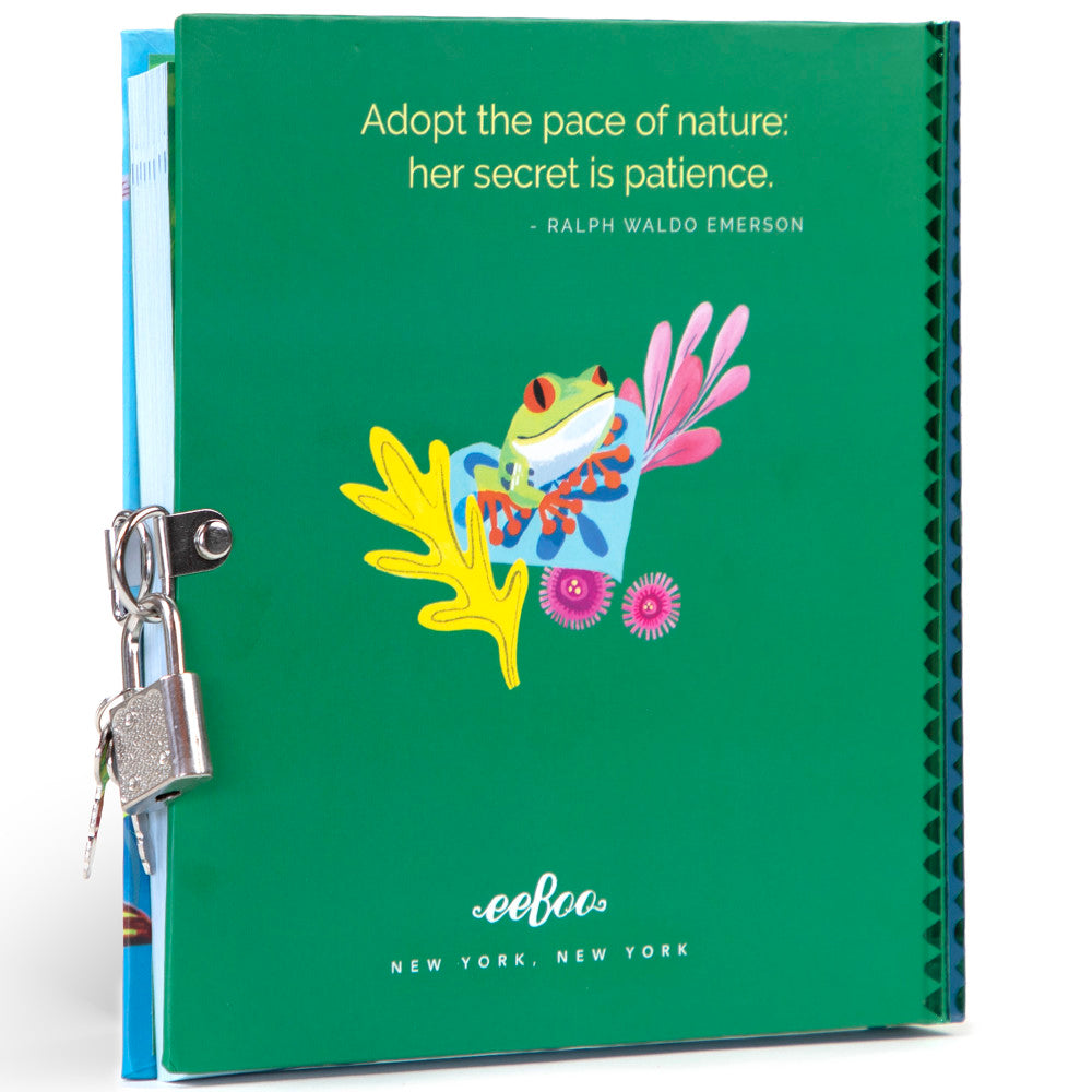 eeBoo Rainforest Animals Foiled Locking Journal - Kids Diary - Image 2