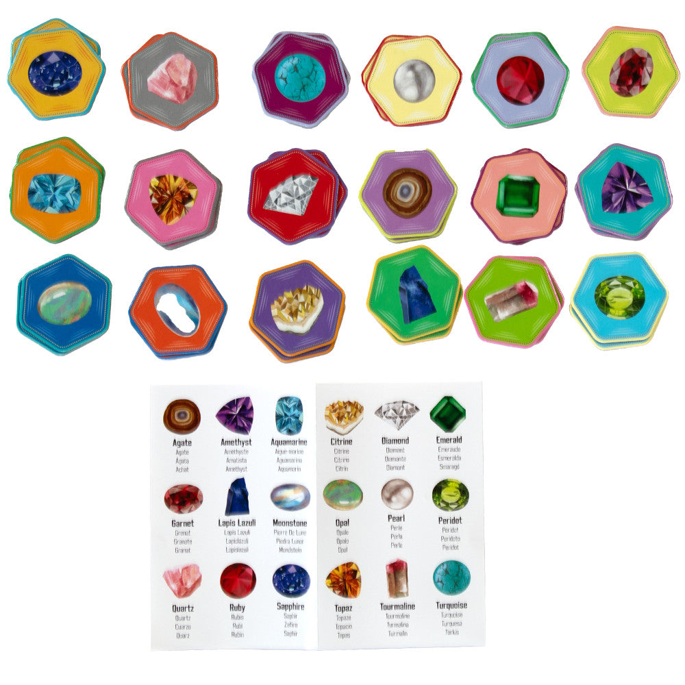 eeBoo Little Gemstones Memory & Matching Game for Kids Ages 5+ - Image 3
