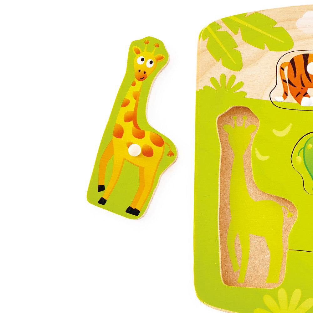 Hape Jungle Adventure 10pc Wooden Peg Puzzle - Image 5