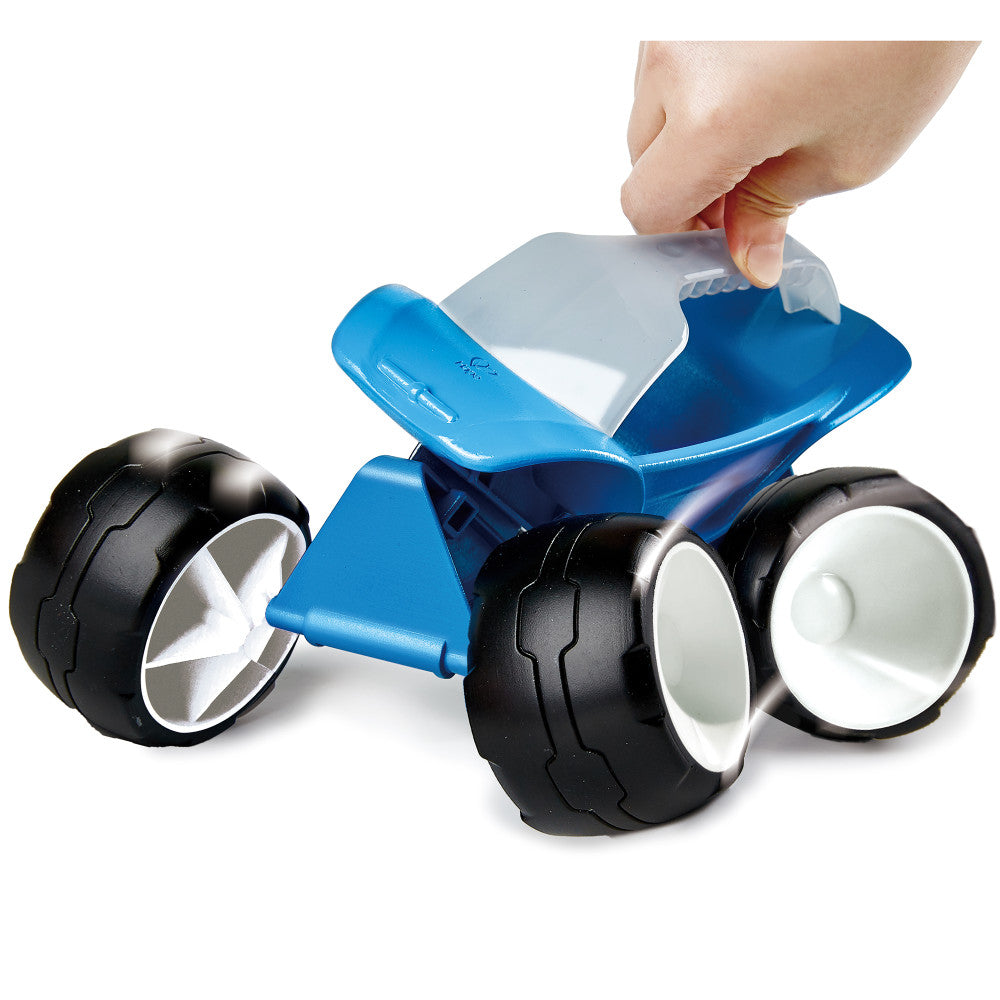Hape Beach Fun Blue Dune Buggy - 4 Wheeled Toy Vehicle - Image 3