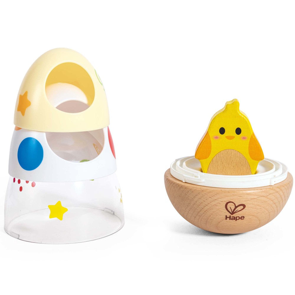 Hape Wobble Wonder Stacker - Playful Chicken & Egg Toy - Image 2