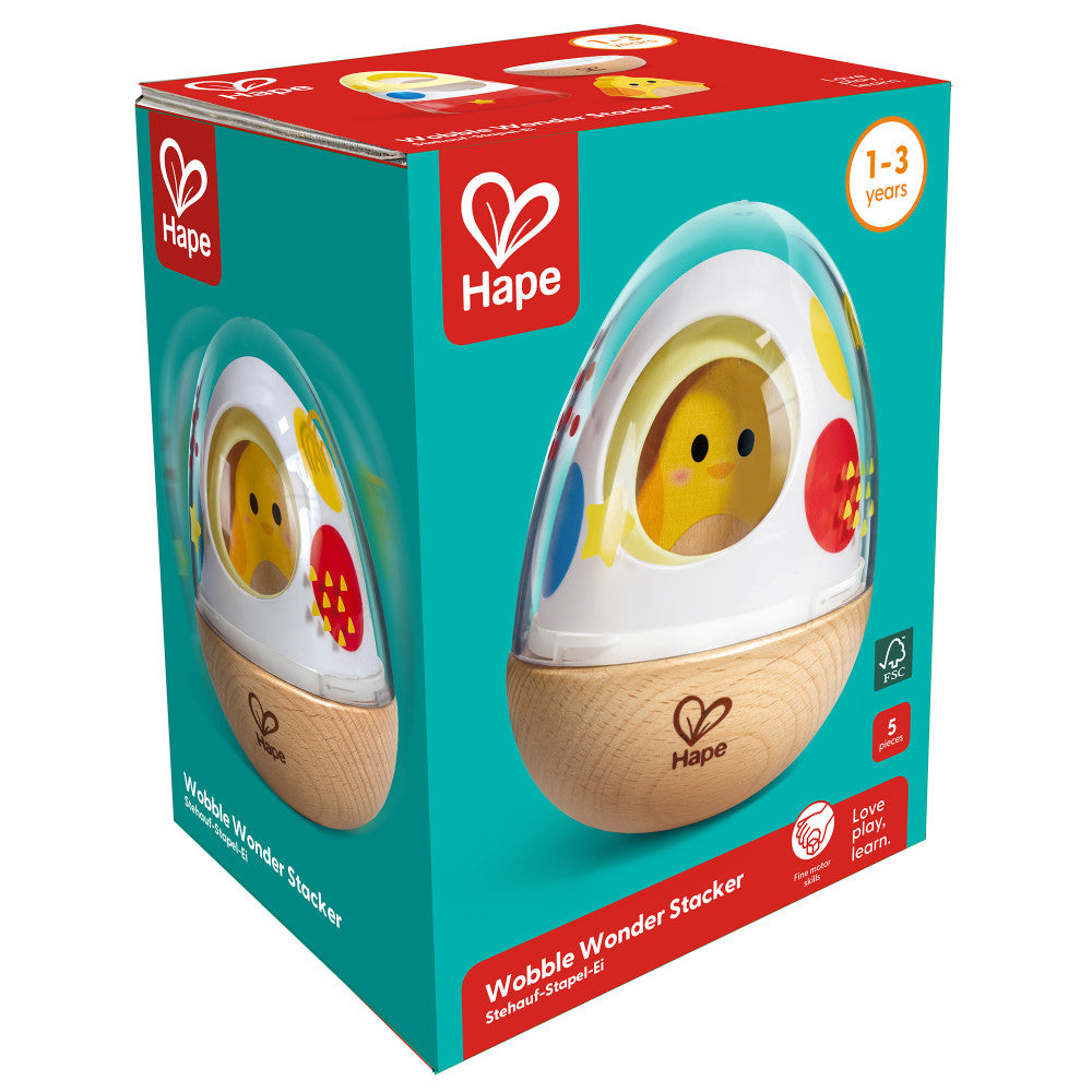 Hape Wobble Wonder Stacker - Playful Chicken & Egg Toy - Image 3