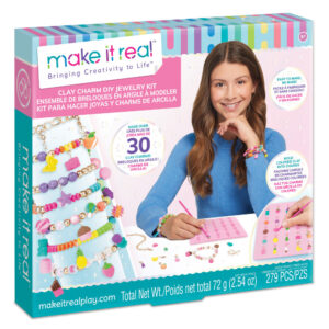 Make It Real Clay Charm Creation Kit - DIY Jewelry Making Set for Kids 8+