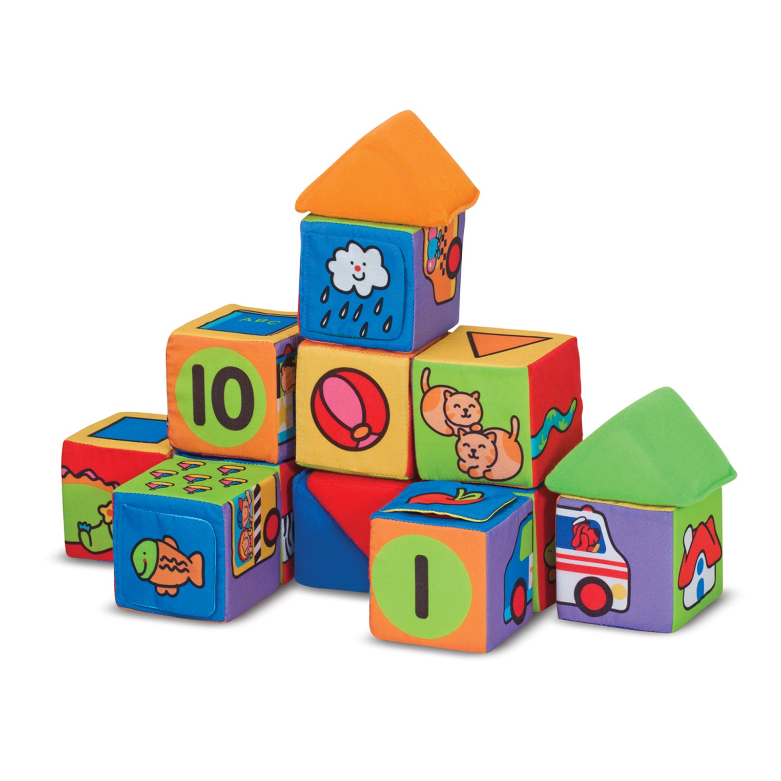 Melissa & Doug Match & Build Soft Blocks ???? 14-Piece Set - Image 2