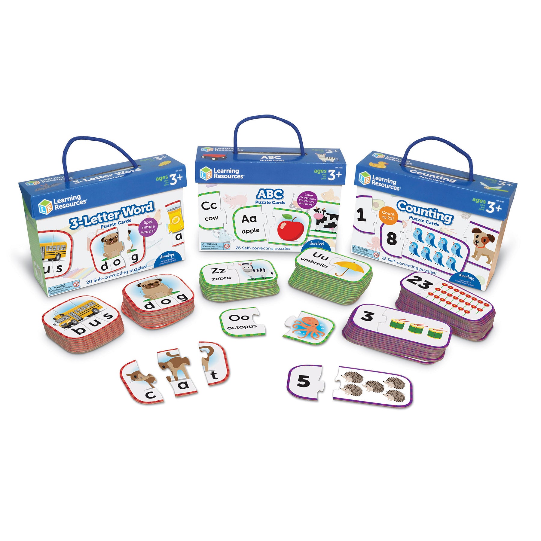 Learning Resources Puzzle Cards - Educational Set for Kids - 71 Pieces - Image 3