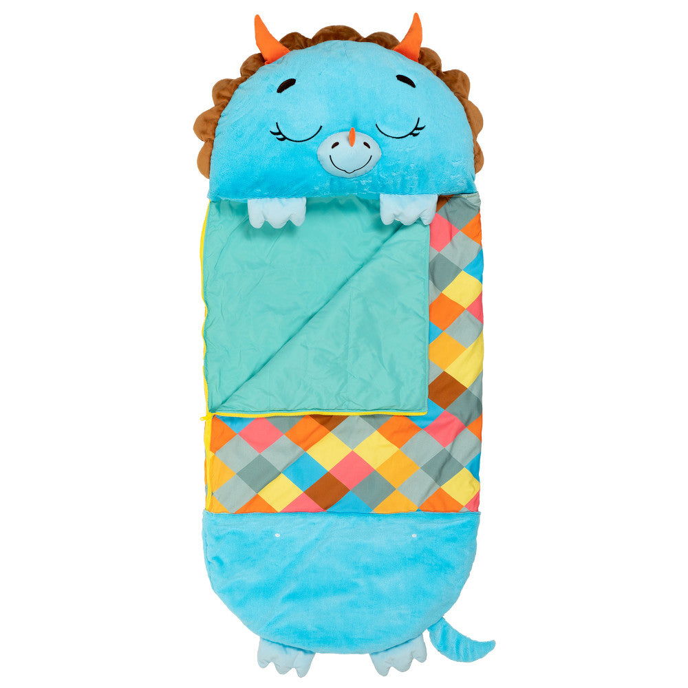 Happy Nappers Triceratops Timmy 54 Inch Plush Pillow & Sleepy Sack - Medium