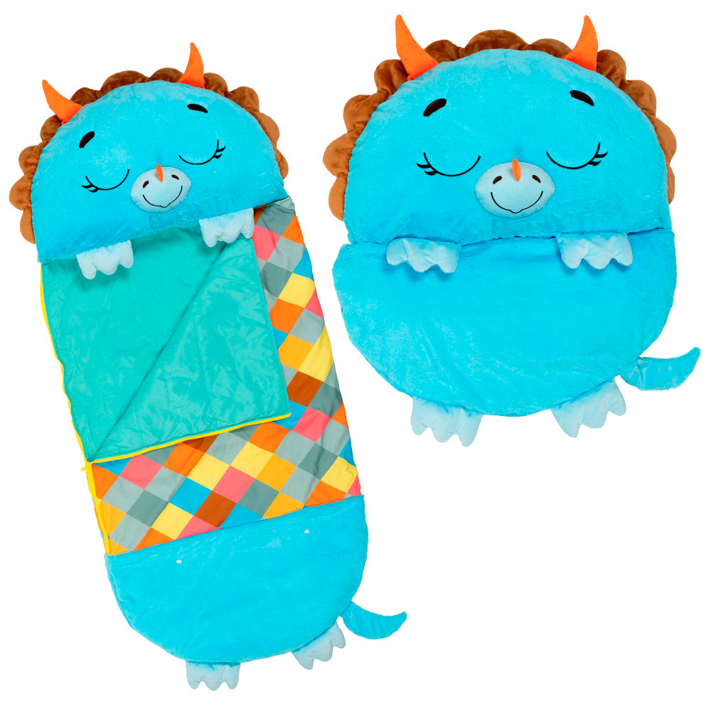 Happy Nappers Triceratops Timmy 54 Inch Plush Pillow & Sleepy Sack - Medium - Image 2
