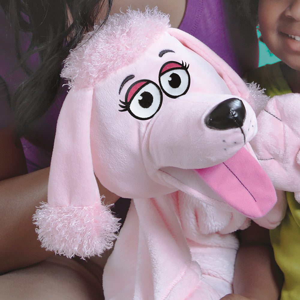 Cuddleuppets Pink Poodle Plush Puppet & Blanket - 2-in-1 Combo - Image 5