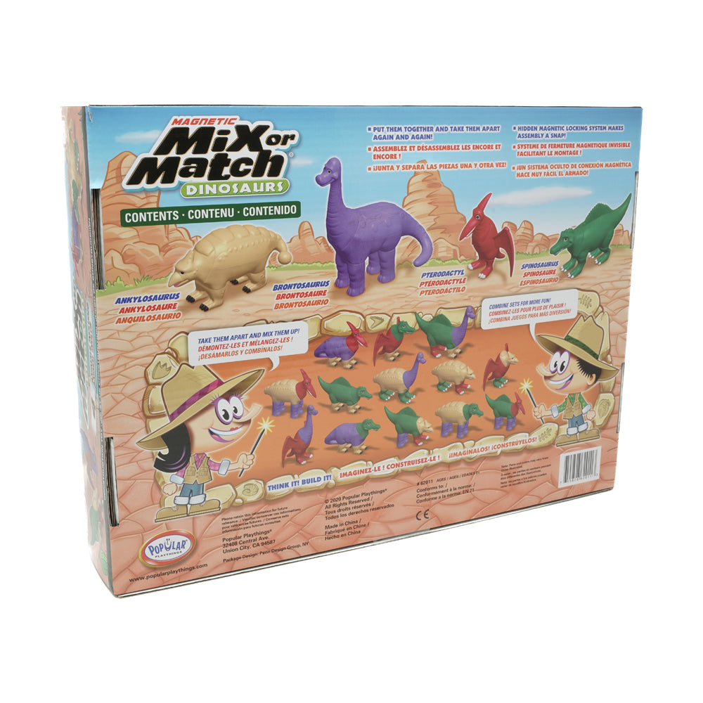 Popular Playthings Magnetic Mix or Match Dinosaurs Set #2 - Interactive Toy - Image 2