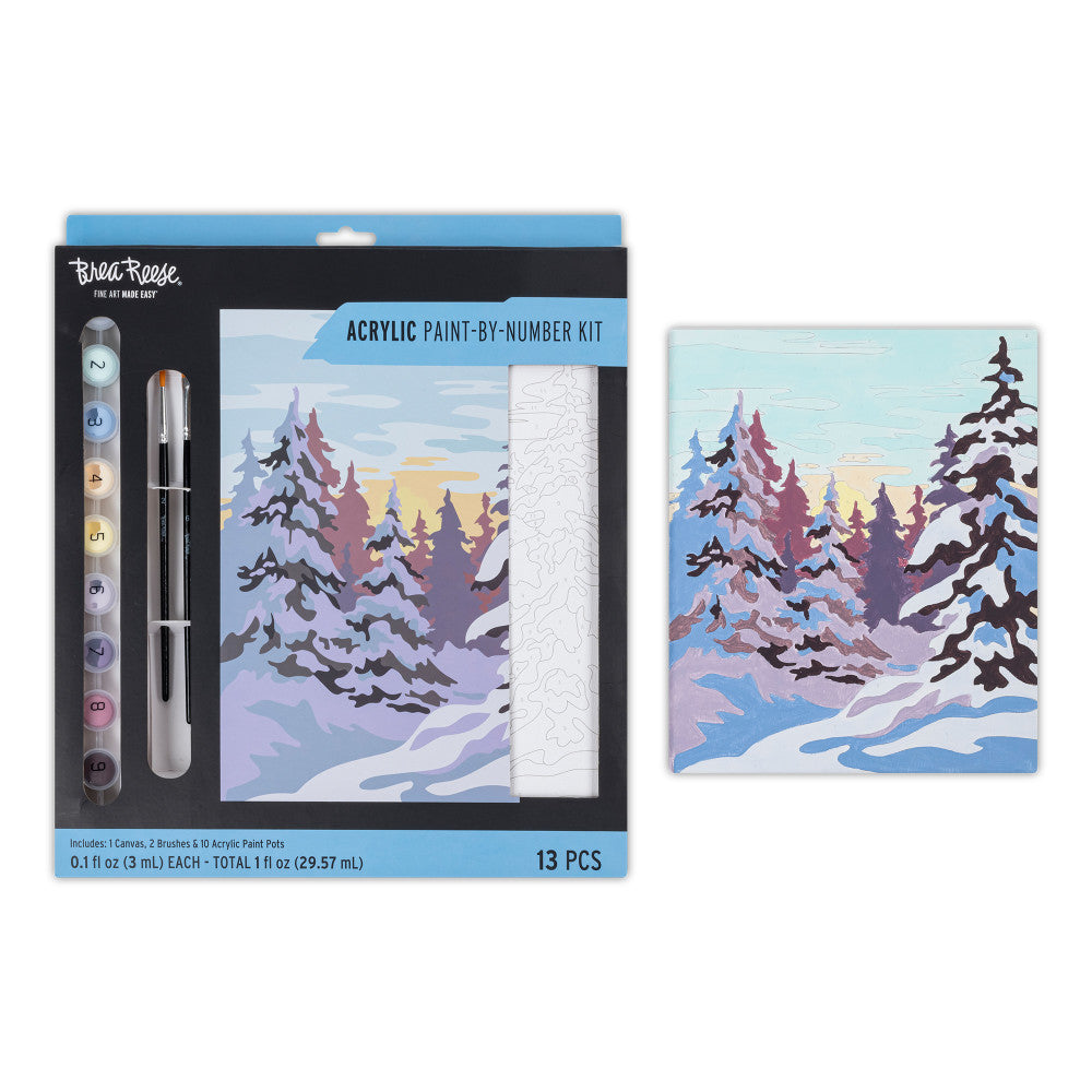 Brea Reese Winter Wonderland Acrylic Paint-by-Number Kit