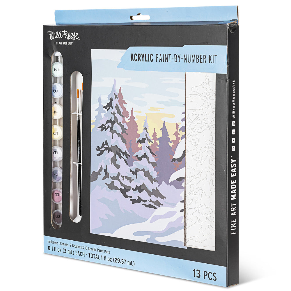 Brea Reese Winter Wonderland Acrylic Paint-by-Number Kit - Image 4