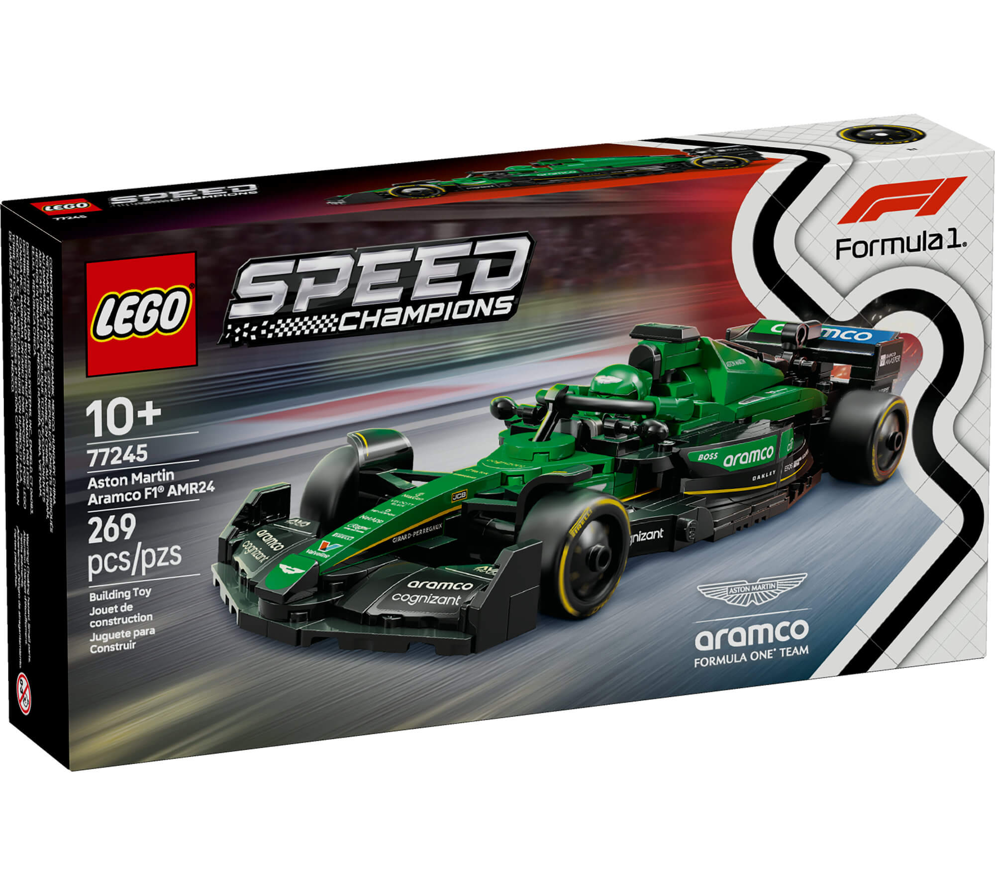LEGO Speed Champions Aston Martin Aramco F1 AMR24 Race Car Set - 269 Piece - Image 2