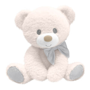 First and Main 10 inch Ivory Tumbles Bear Plush - Embroidered Features