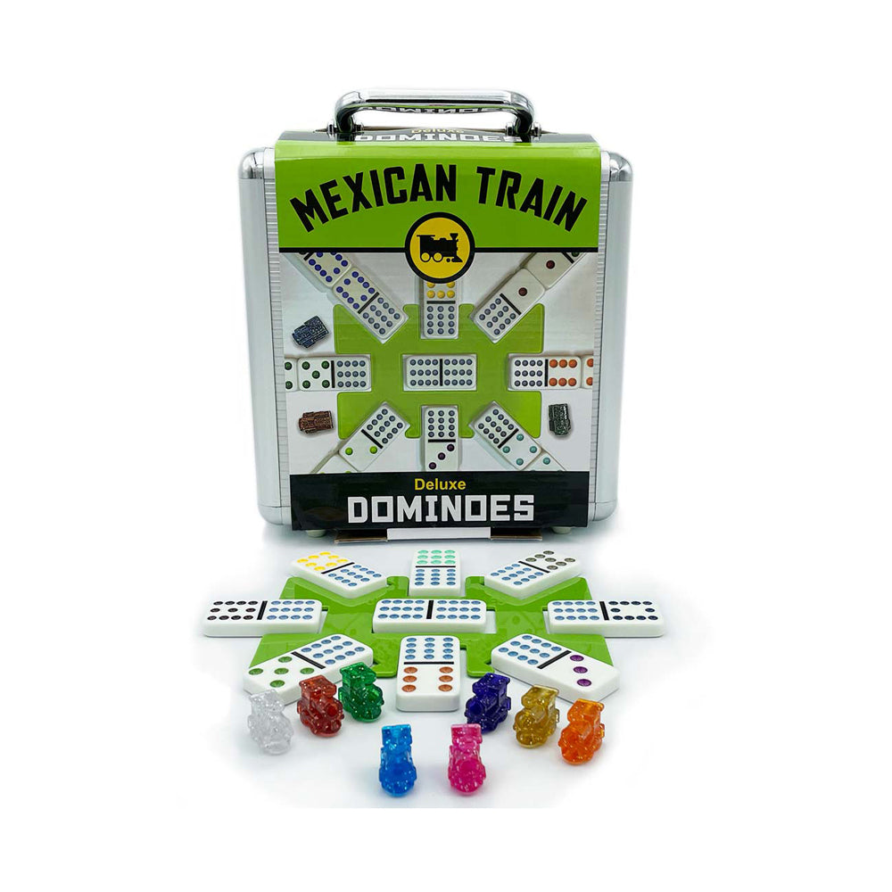 Mexican Train Deluxe Dominoes Set by University Games - Image 2