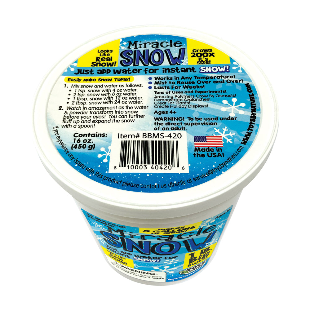 Toys By Nature Miracle Snow Instant Snow Kit ???? 1lb Big Bucket - Image 2