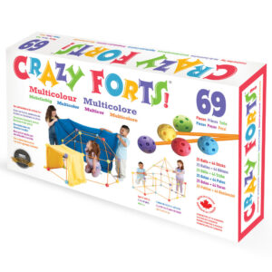 Everest Toys Crazy Forts! 69-Piece Fort Building Set - Multicolor for Ages 5+