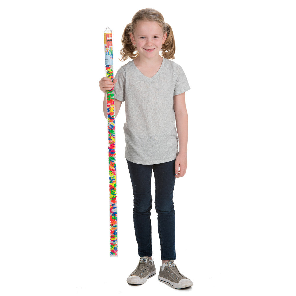 Plus-Plus Super Tube - 500-Piece Neon Mix Building Set - Ages 5+ - Image 2