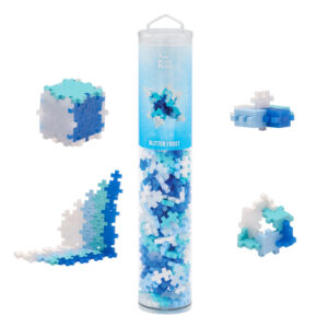 Plus-Plus Open Play Tube - Glitter Frost Mix - 240 pcs Construction Set for Ages 5+