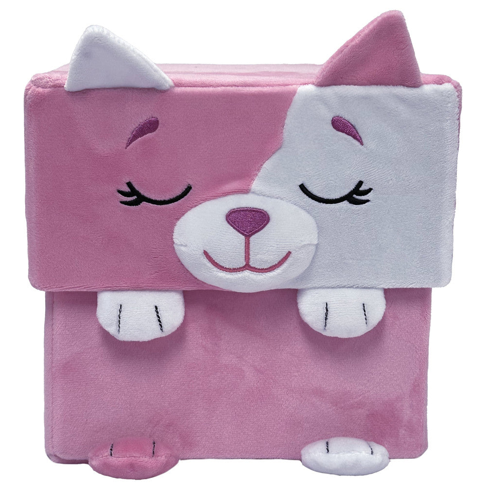 Happy Nappers Adorable Storables 15 inch Cat Plush - Pink & White - Image 2