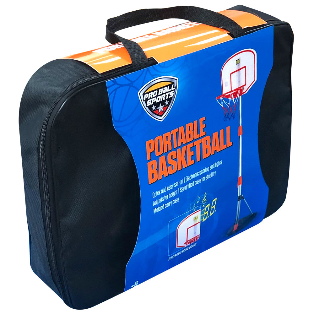 Pro Ball Adjustable Portable Basketball Game with Electronic Scoreboard - Image 2