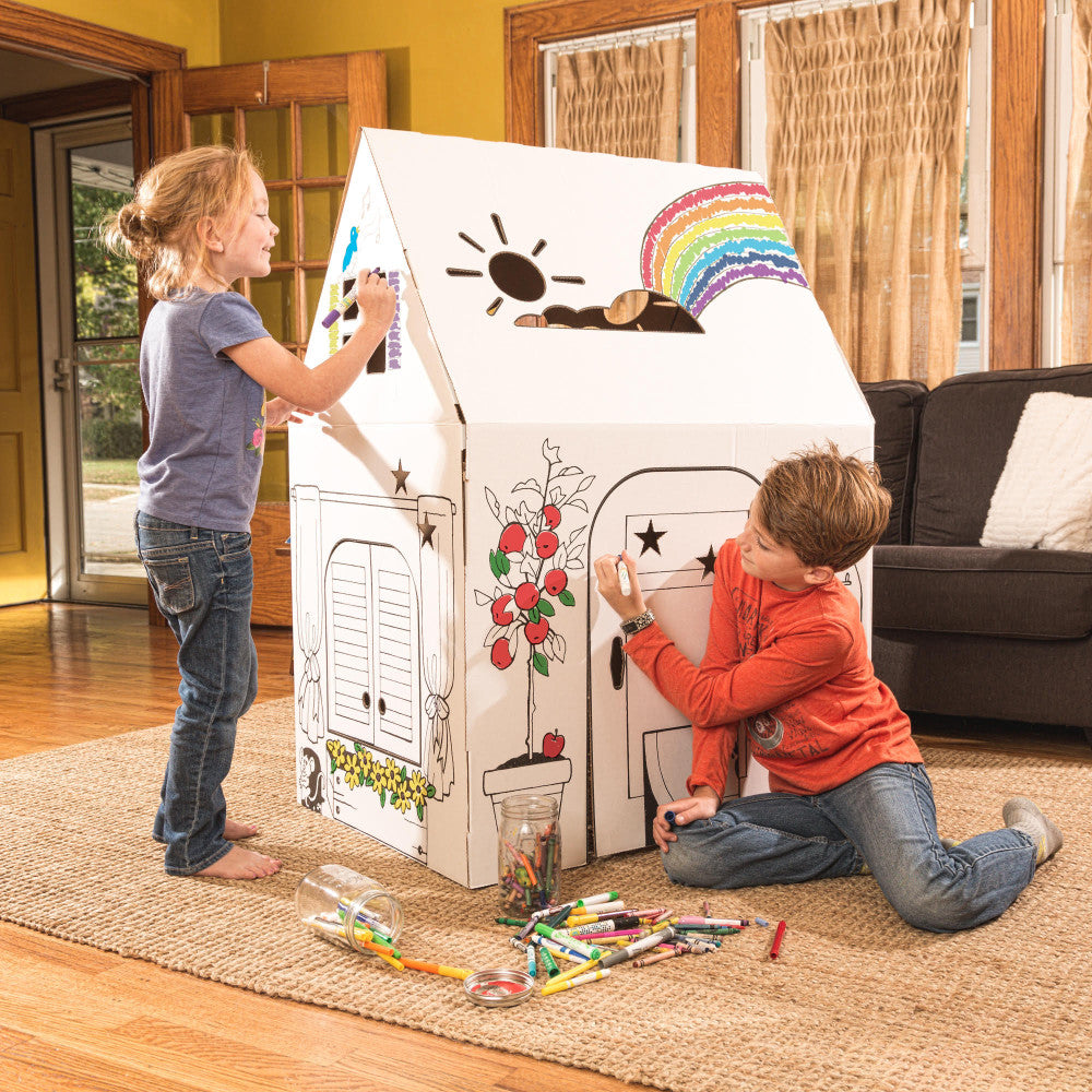 Easy Playhouse Clubhouse - Creative Cardboard Fort for Kids, Made in USA - Image 2