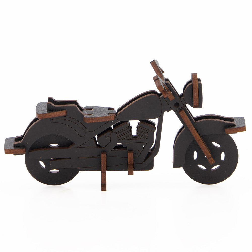 Little & Wood: Cruiser - Medium 3D Wooden Bike Puzzle Kit, Black - Image 2