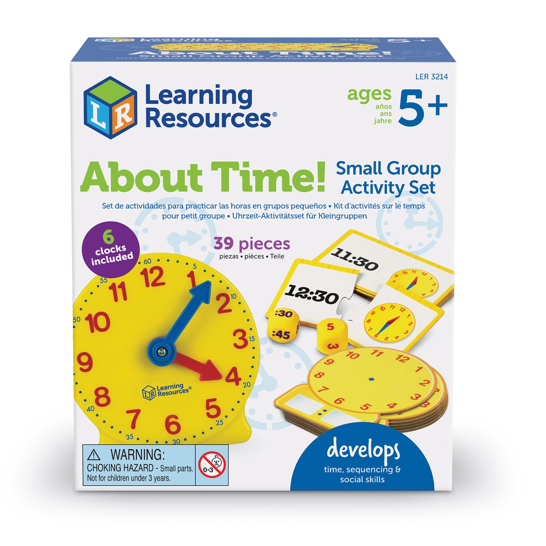 Learning Resources About Time! - Classroom Clock Set for Time-Telling Skills - Image 3