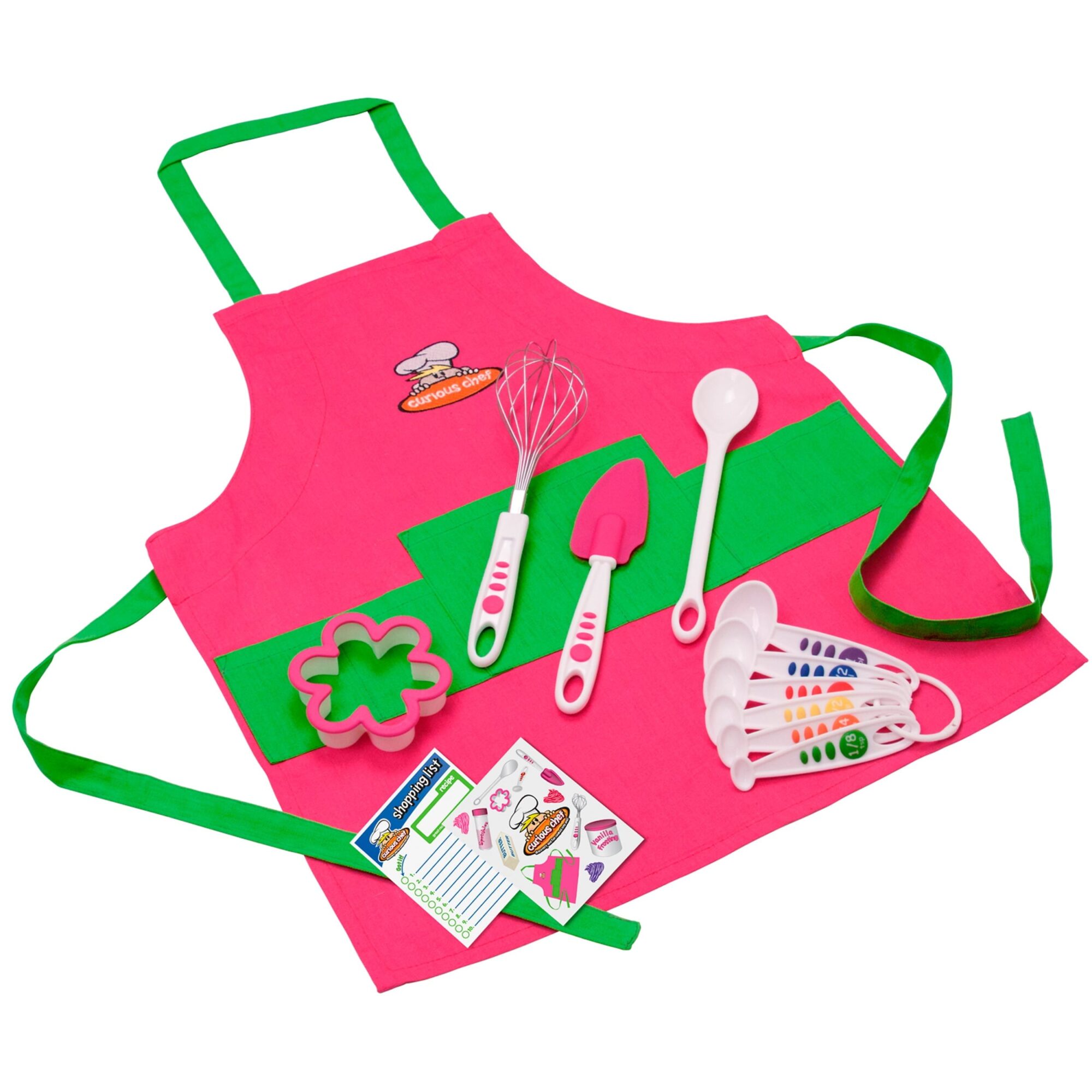Curious Chef 11-Piece Girls Cooking Set ?C Fuchsia Pink