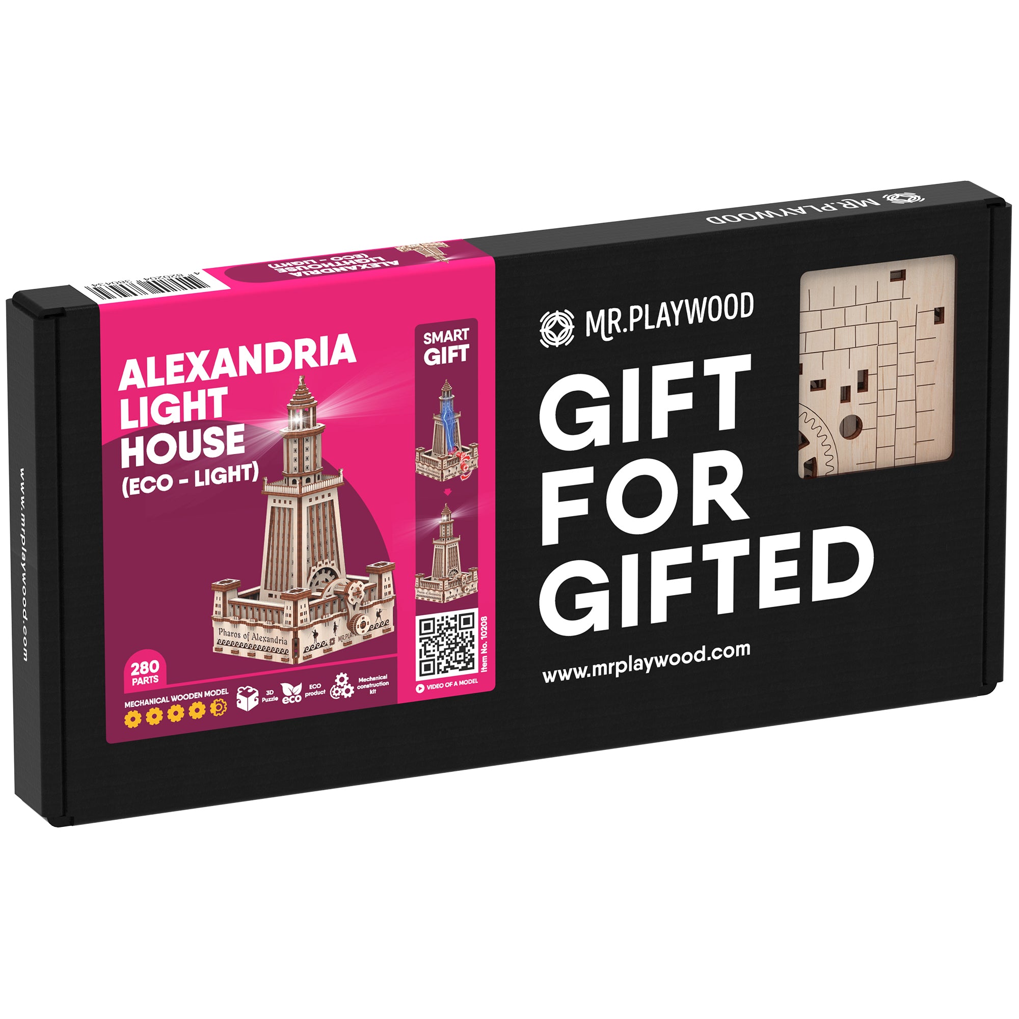 Mr.PLAYWOOD Alexandria Lighthouse Eco-light 3D Wooden STEM Model - Image 2