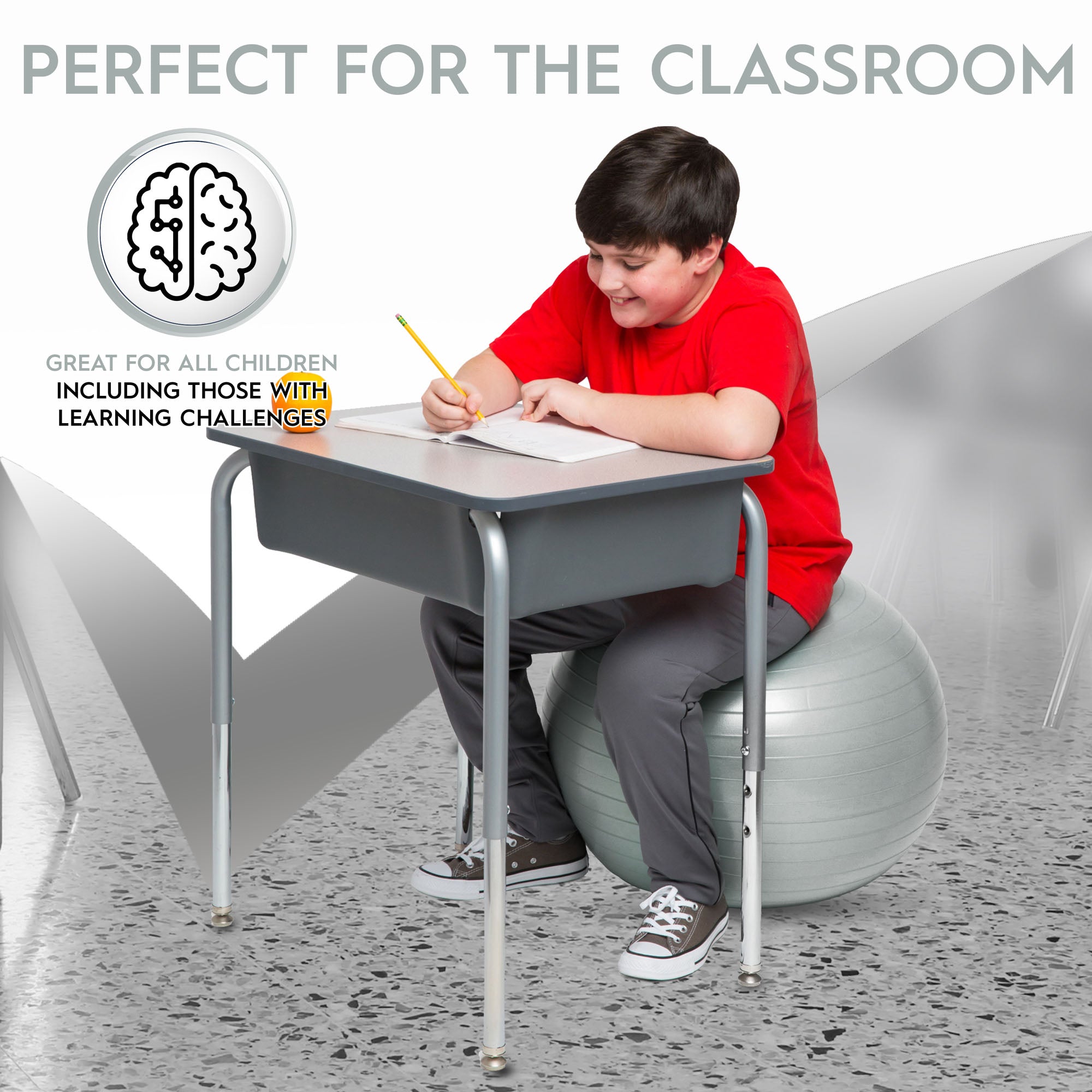 Bouncyband Balance Ball 55cm - Dynamic Silver Seating - Image 3