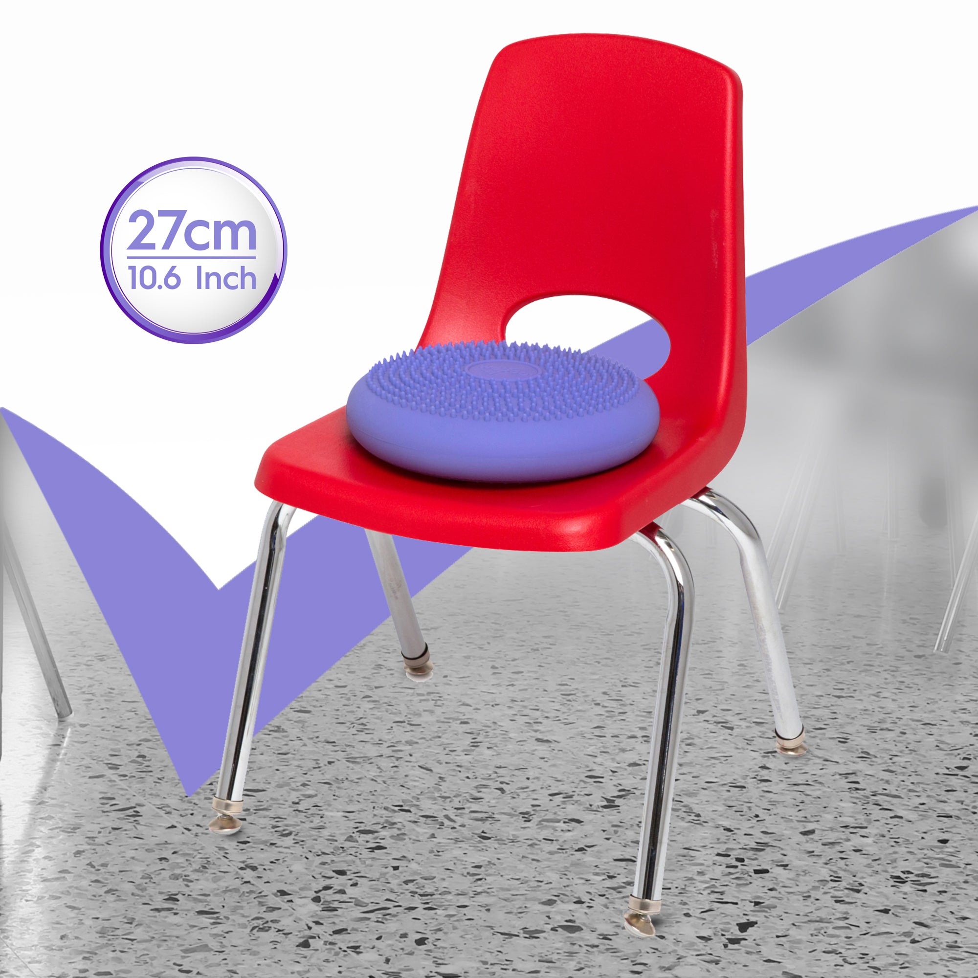 Bouncyband Little Wiggle Seat Sensory Cushion, Playful Purple - Image 6