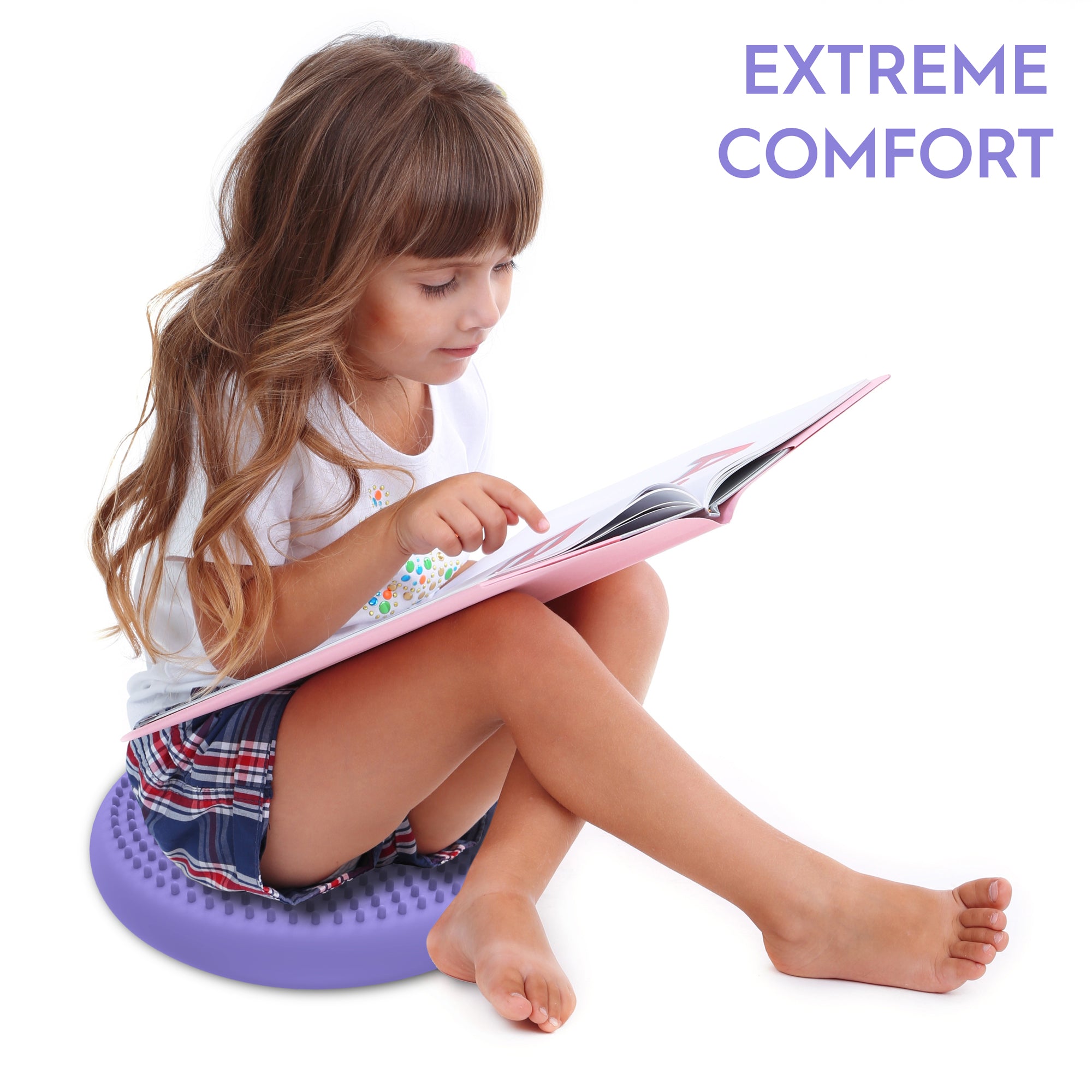 Bouncyband Little Wiggle Seat Sensory Cushion, Playful Purple - Image 7