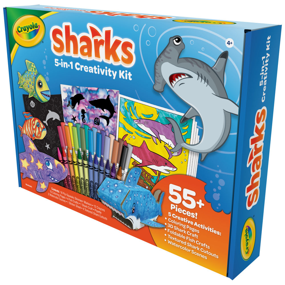 Crayola Sharks 5-in-1 Creativity Kit - Arts and Crafts Set - Image 2