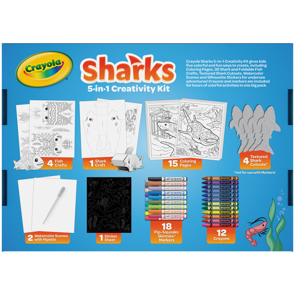 Crayola Sharks 5-in-1 Creativity Kit - Arts and Crafts Set - Image 4
