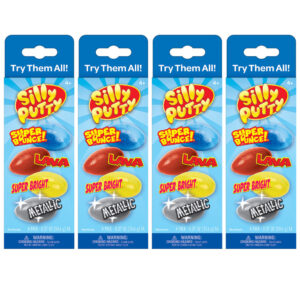 Crayola Silly Putty Variety Pack - Superbounce, Lava, Superbright, Metallic - 16 Eggs