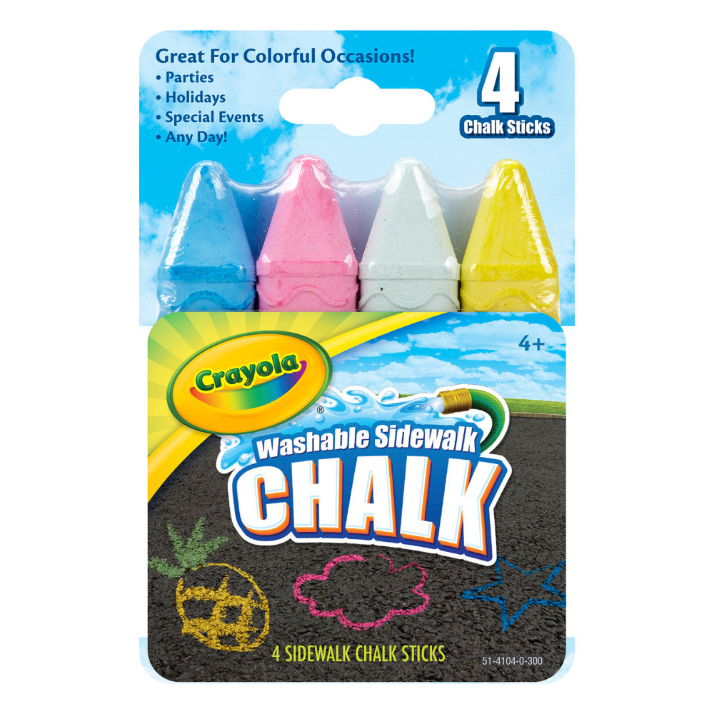 Crayola Outdoor Washable Sidewalk Chalk, 4 Sticks Per Pack, 12 Packs - Image 2