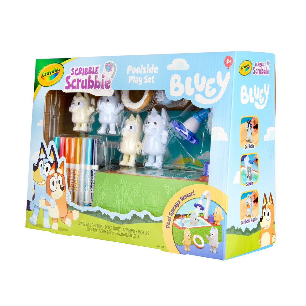 Crayola Scribble Scrubbie Bluey Poolside Playset - Water Adventures - Image 2