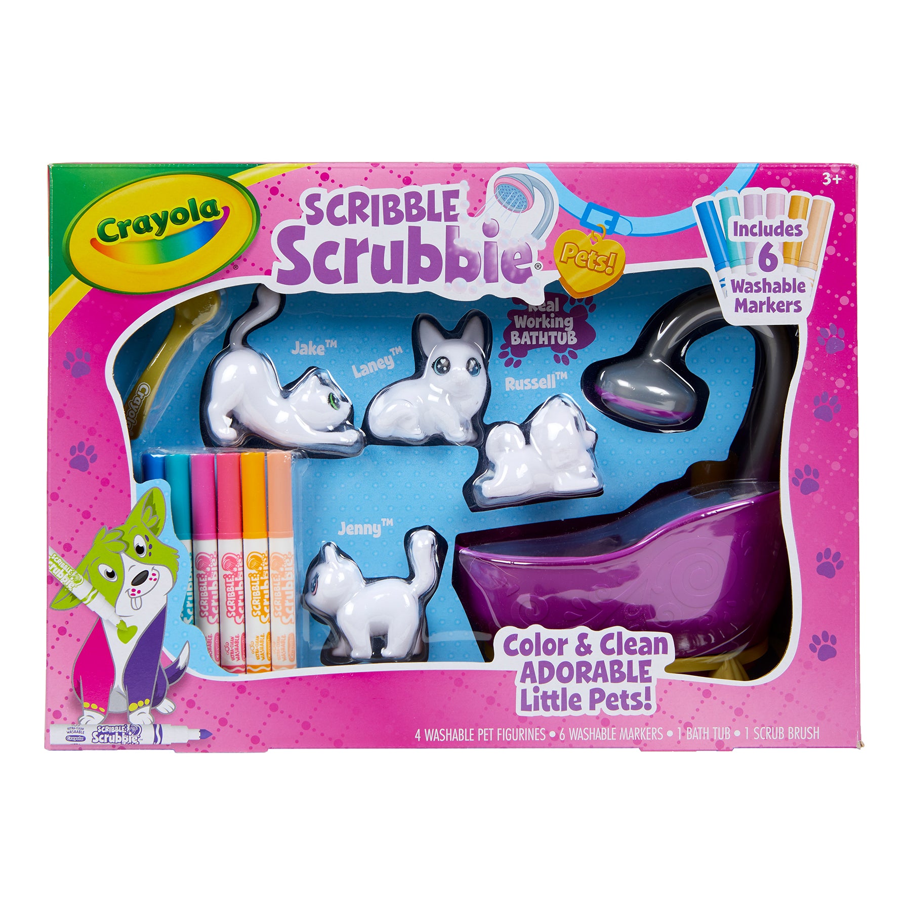 Crayola Scribble Scrubbie Pets! Color & Wash Playset - Image 2