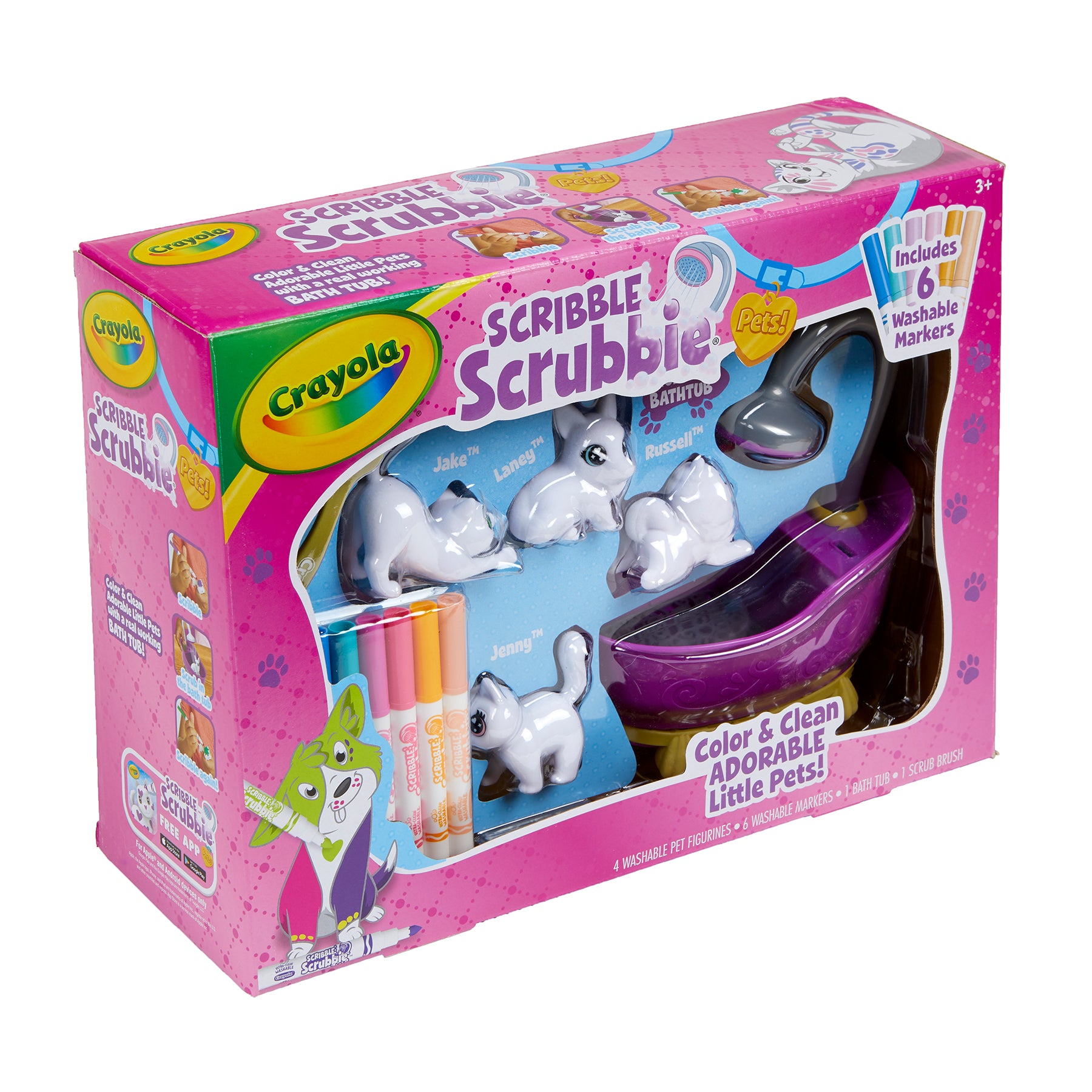 Crayola Scribble Scrubbie Pets! Color & Wash Playset - Image 3