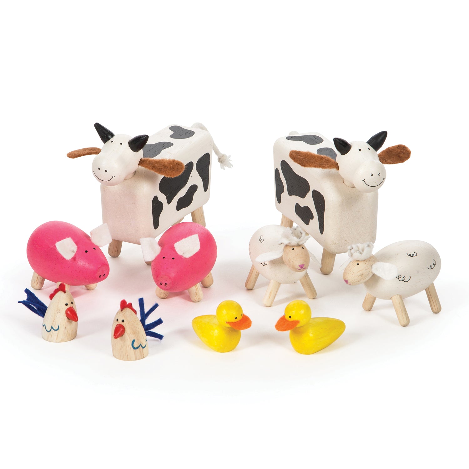 Bigjigs Toys Wooden Farm Animals Set ???? 10 Piece Collection