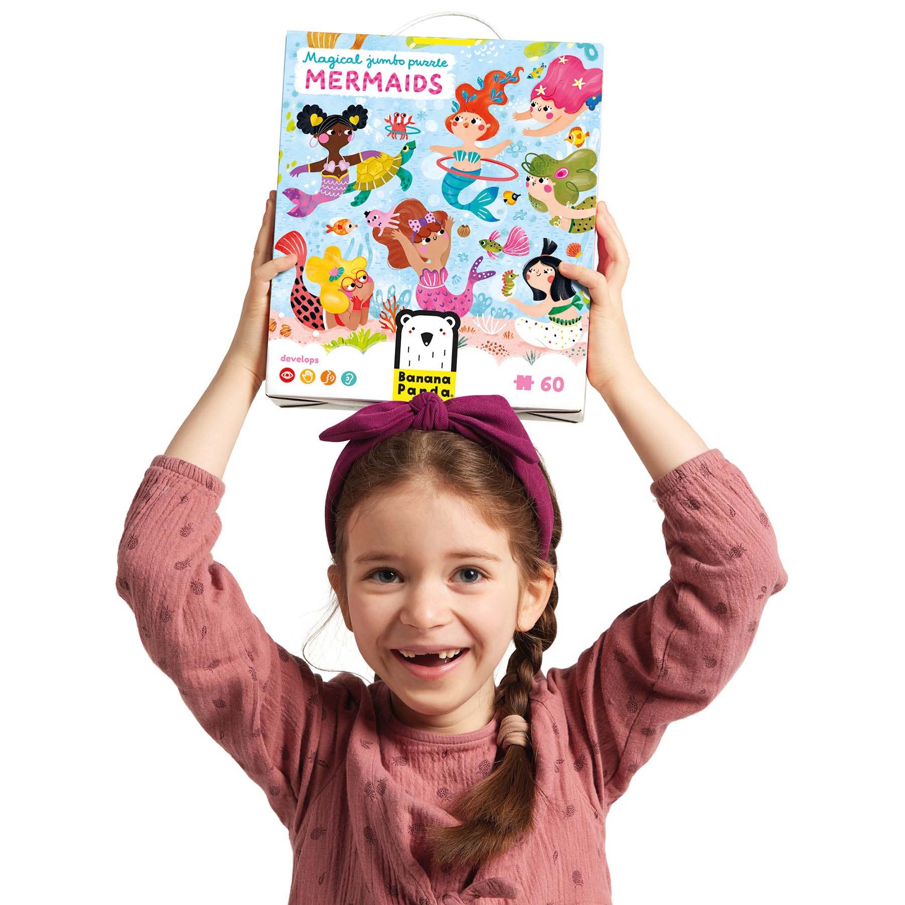 Banana Panda Magical Jumbo Puzzle Mermaids - 60 pc - Image 5