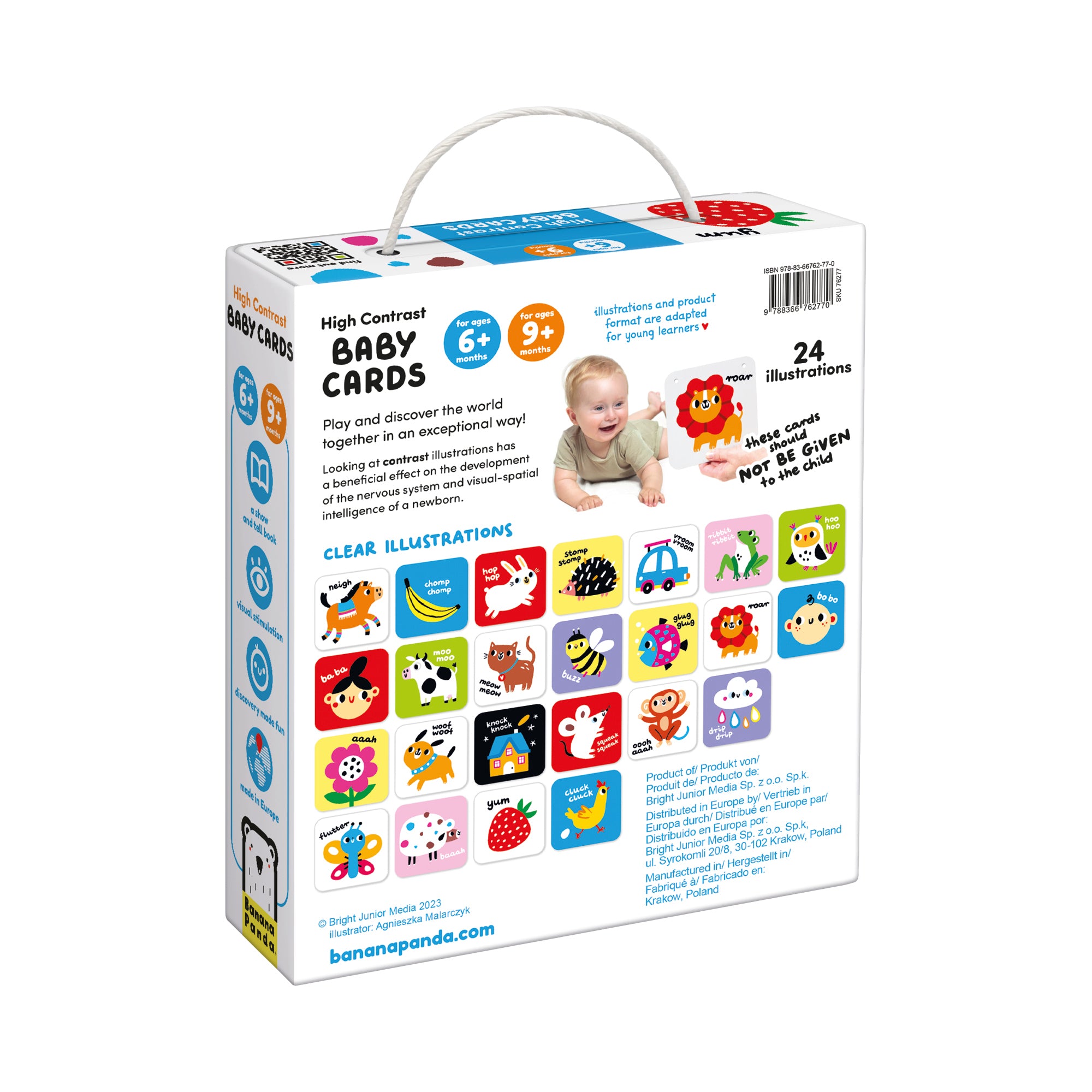 Banana Panda High Contrast Baby Cards – Visual Development Set 6m+ 9m+ - Image 2